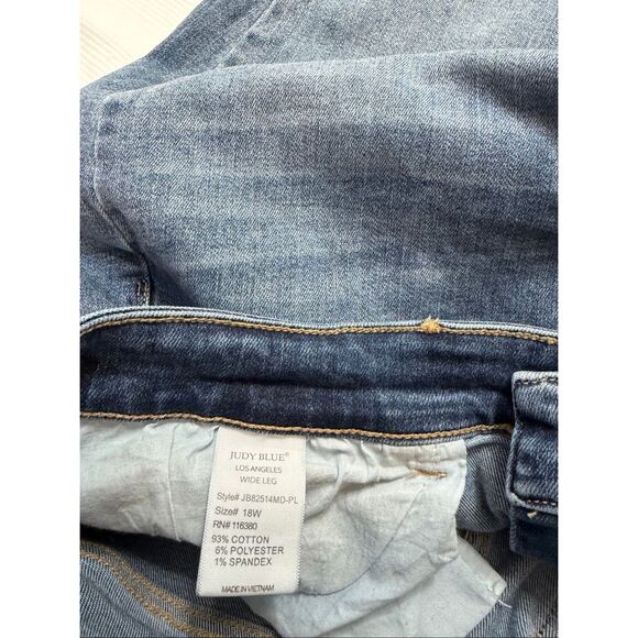 Judy Blue Wide Leg Denim Jeans Plus Size 18W - Picture 8 of 12
